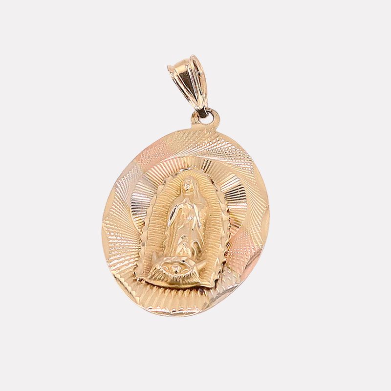 Dije Virgen Ovalo Relim. 14k 5.1g